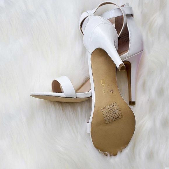 Mix No 6 Open Toe Synthetic White Sandals. - Picture 5 of 5